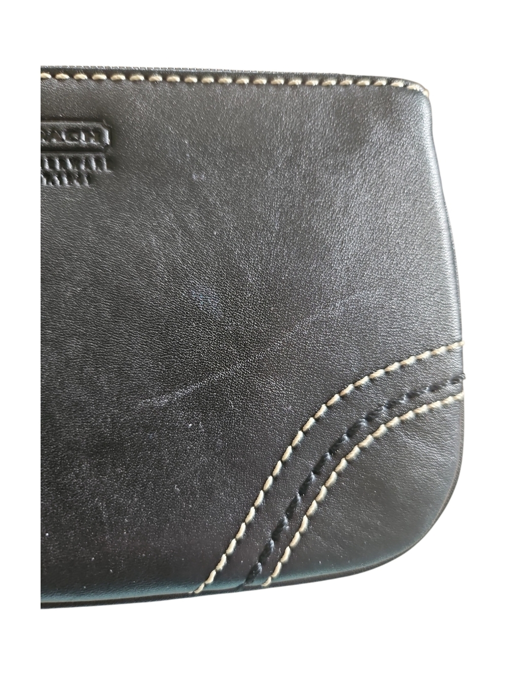 Vintage Coach SoHo Black Leather Wristlet - Picture 5 of 6